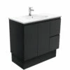 Fienza Rotondo Fingerpull 900 Vanity On Kickboard Satin Black ROT90ZBKR -Bathroom Supplies Sales 2024 BA7280