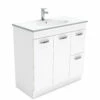 Fienza Rotondo Unicab 900 Vanity On Kickboard Gloss White ROT90NKWR -Bathroom Supplies Sales 2024 BA7314