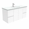 Fienza Rotondo Fingerpull 1200 Wall Hung Vanity Gloss White ROT120F -Bathroom Supplies Sales 2024 BA7317