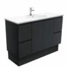 Fienza Rotondo Fingerpull 1200 Vanity On Kickboard Satin Black ROT120ZBK -Bathroom Supplies Sales 2024 BA7322