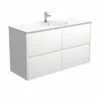 Fienza Rotondo Amato 1200 Wall Hung Vanity Satin White ROT120BW -Bathroom Supplies Sales 2024 BA7333