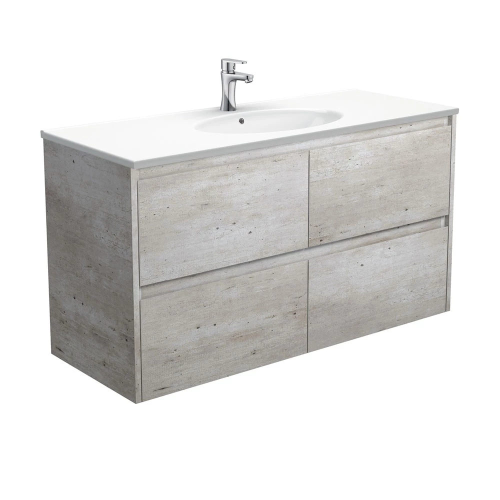 Fienza Rotondo Amato 1200 Wall Hung Vanity Industrial Grey ROT120BX 3 Fienza Rotondo Amato 1200 Wall Hung Vanity Industrial Grey ROT120BX