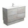 Fienza Rotondo Amato 1200 Vanity On Kickboard Industrial Grey ROT120BXK