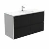 Fienza Rotondo Amato 1200 Wall Hung Vanity Satin White Panels ROT120BBW -Bathroom Supplies Sales 2024 BA7356
