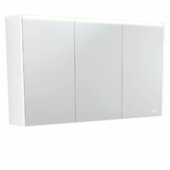 Fienza 1200 LED Mirror Cabinet With Gloss White Side Panels PSC1200W-LED