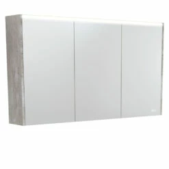 Fienza 1200 LED Mirror Cabinet With Industrial Grey Side Panels PSC1200X-LED
