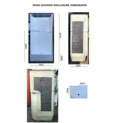 Swan Street Bathroom Recess Shower Enclosure & Soap Holder Fibreglass Cubicle 90cm Wide -Bathroom Supplies Sales 2024 BA7382 3