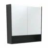 Fienza 900 LED Mirror Cabinet With Display Shelf Satin Black PSC900SB-LED