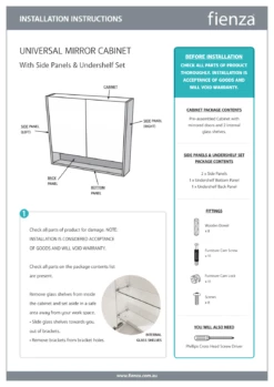 Fienza 1200 LED Mirror Cabinet With Display Shelf Satin White PSC1200SMW-LED -Bathroom Supplies Sales 2024 BA7389 1