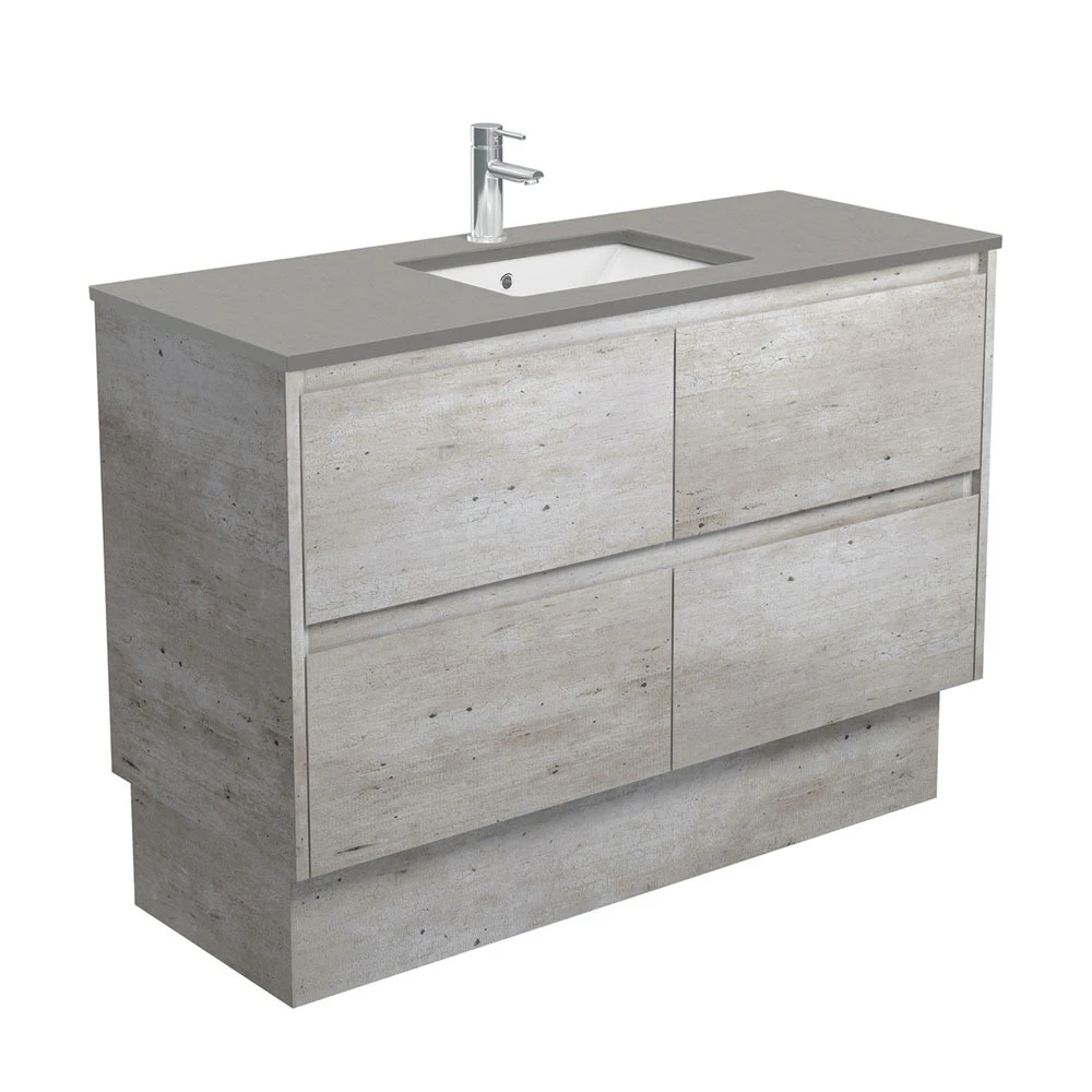 Fienza Sarah Dove Grey Undermount Amato 1200 Vanity On Kickboard Industrial Grey SD120BXK 3 Fienza Sarah Dove Grey Undermount Amato 1200 Vanity On Kickboard Industrial Grey SD120BXK
