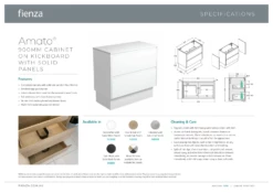 Fienza Sarah Dove Grey Undermount Amato 900 Vanity On Kickboard Industrial Grey SD90BXK -Bathroom Supplies Sales 2024 BA7516