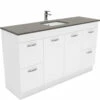 Fienza Sarah Dove Grey Undermount Single Bowl Unicab 1500 Vanity On Kickboard Gloss White SD150NKS -Bathroom Supplies Sales 2024 BA7552