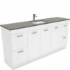Fienza Sarah Dove Grey Undermount Single Bowl UniCab 1800 Vanity On Kickboard Gloss White SD180NKS -Bathroom Supplies Sales 2024 BA7566