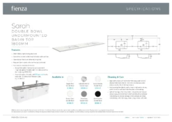 Fienza Sarah Dove Grey Undermount Double Bowl UniCab 1800 Vanity On Kickboard Gloss White SD180NKD 8 Fienza Sarah Dove Grey Undermount Double Bowl UniCab 1800 Vanity On Kickboard Gloss White SD180NKD -Bathroom Supplies Sales 2024 BA7568 1
