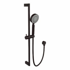 Best BM Round Shower Rail Handset BSH02 Matte Black