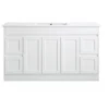 Sunny Group Quinn Series 1500 Freestanding Vanity Matte White With Ceramic Top SK76-1500WM-SD -Bathroom Supplies Sales 2024 BA7776