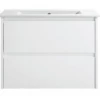 Sunny Group Yoko 750 Wall Hung Bathroom Vanity Gloss White With Ceramic Top YOKO-750W-CM -Bathroom Supplies Sales 2024 BA8012