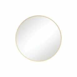 Fienza Urban Brass Round Framed Mirror 600 Bathroom Mirror FMR60UB