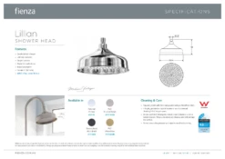 Fienza Lillian 208mm Shower Rose Round Shower Head Brushed Nickel 411138BN -Bathroom Supplies Sales 2024 BA8057