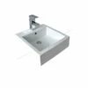 Seima Kyra 210 White Ceramic Semi Recessed Basin Square One Tap Hole 191480 -Bathroom Supplies Sales 2024 BA8130