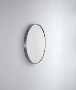 Remer 610mm Bathroom Mirror Gun Metal Frame Modern Round MR61-GM