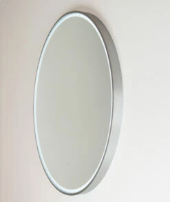 Remer Sphere DB 800mm Round Mirror Brushed Nickel Bluetooth Speakers & LED Lighting S80DB-BN
