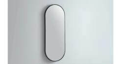 Remer Modern Oblong Bathroom Mirror Matte Black 1210mm X 460mm MO46121-MB