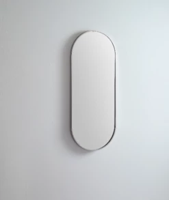 Remer Modern Oblong Bathroom Mirror Gun Metal 1210mm X 460mm MO46121-GM