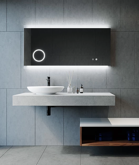 Remer Miro DM 1500mm X 750mm Bathroom Mirror LED Lighting With Magnifier M150DM 5 Remer Miro DM 1500mm X 750mm Bathroom Mirror LED Lighting With Magnifier M150DM - Image 3