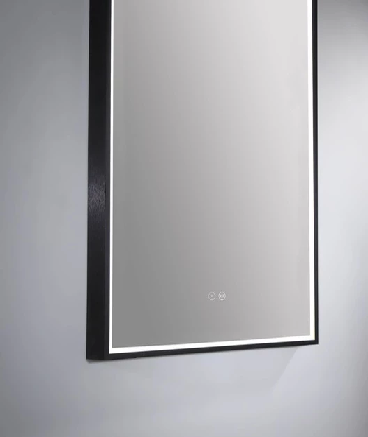Remer LED Bathroom Mirror With Demister Matte Black Arch D 500mm X 900mm AR50D-MB 3 Remer LED Bathroom Mirror With Demister Matte Black Arch D 500mm X 900mm AR50D-MB
