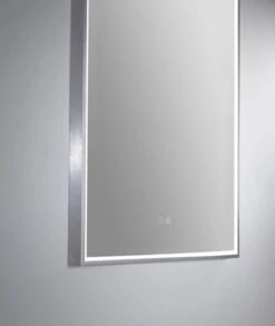 Remer LED Bathroom Mirror With Demister Brushed Nickel Arch D 500mm X 900mm AR50D-BN
