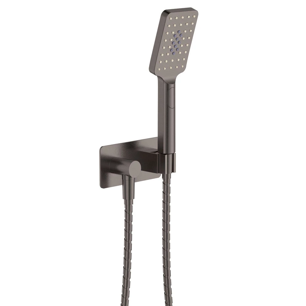 Fienza Tono Hand Shower Handheld Shower Soft Square Plate Gun Metal 433117GM 3 Fienza Tono Hand Shower Handheld Shower Soft Square Plate Gun Metal 433117GM