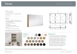 Fienza Aluca 1200 Mirror Cabinet CMC1200 -Bathroom Supplies Sales 2024 BA8573