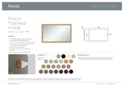 Fienza Aluca Framed Mirror 1200 X 750mm CFM1200 7 Fienza Aluca Framed Mirror 1200 X 750mm CFM1200 -Bathroom Supplies Sales 2024 BA8579