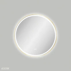 Fienza Reba LED Framed Mirror 700mm Round Urban Brass LED700FRUB