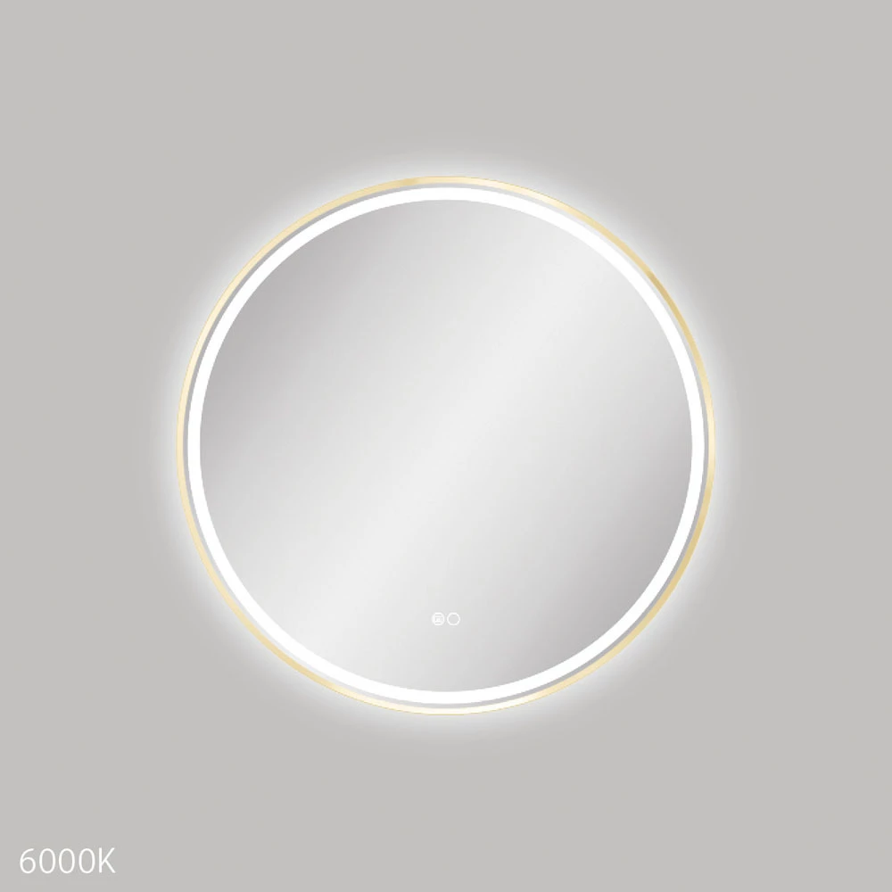 Fienza Reba LED Framed Mirror 700mm Round Urban Brass LED700FRUB 3 Fienza Reba LED Framed Mirror 700mm Round Urban Brass LED700FRUB