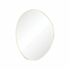Fienza Pebble Urban Brass Asymmetrical Framed Mirror 1200 X 900mm FMPA90120UB