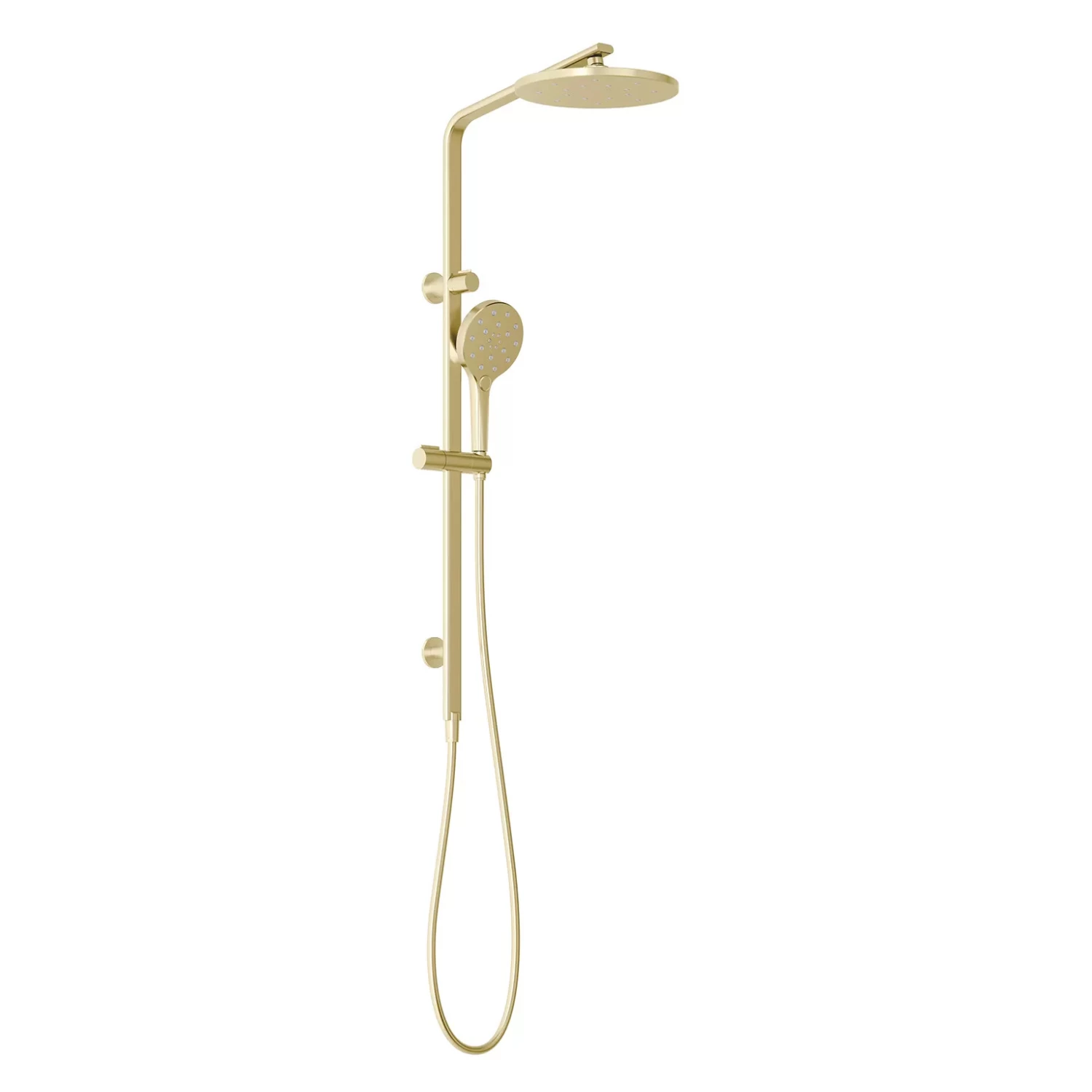 Phoenix Tapware Oxley Twin Shower On Rail Brushed Gold 610-6530-12 3 Phoenix Tapware Oxley Twin Shower On Rail Brushed Gold 610-6530-12