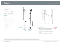 Fienza Bathroom Rail Shower Gun Metal Kaya 444109GM -Bathroom Supplies Sales 2024 BA9073