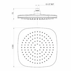 Phoenix Tapware Nuage Shower Rose Only 225mm Shower Head Brushed Carbon 129-5000-31 -Bathroom Supplies Sales 2024 BA9514 1