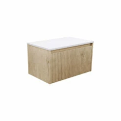 Fienza Alina Fluted 750 Wall-Hung Cabinet Bathroom Vanity Scandi Oak 75RS-C