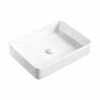 Fienza Eleanor Rectangular Above Counter Fluted Basin Matte White RB467 -Bathroom Supplies Sales 2024 BA9590