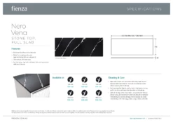 Fienza Nero Vena Stone Top Full Slab 1200mm X 465mm X 20mm Vanity Cabinet Top 509-104 12 Fienza Nero Vena Stone Top Full Slab 1200mm X 465mm X 20mm Vanity Cabinet Top 509-104 -Bathroom Supplies Sales 2024 BA9604