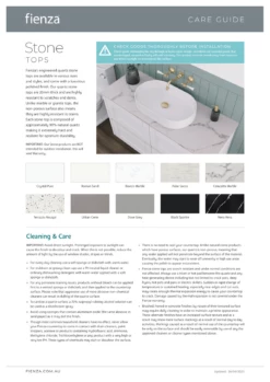 Fienza Polar Sacco Stone Top Full Slab 600mm X 465mm X 20mm Vanity Cabinet Top 511-101 -Bathroom Supplies Sales 2024 BA9607 1