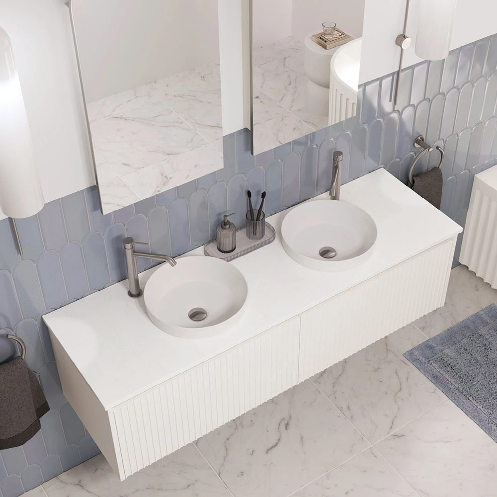 Fienza Crystal Pure Stone Top Full Slab 1200mm X 465mm X 20mm Vanity Cabinet Top 503-104 5 Fienza Crystal Pure Stone Top Full Slab 1200mm X 465mm X 20mm Vanity Cabinet Top 503-104 - Image 3