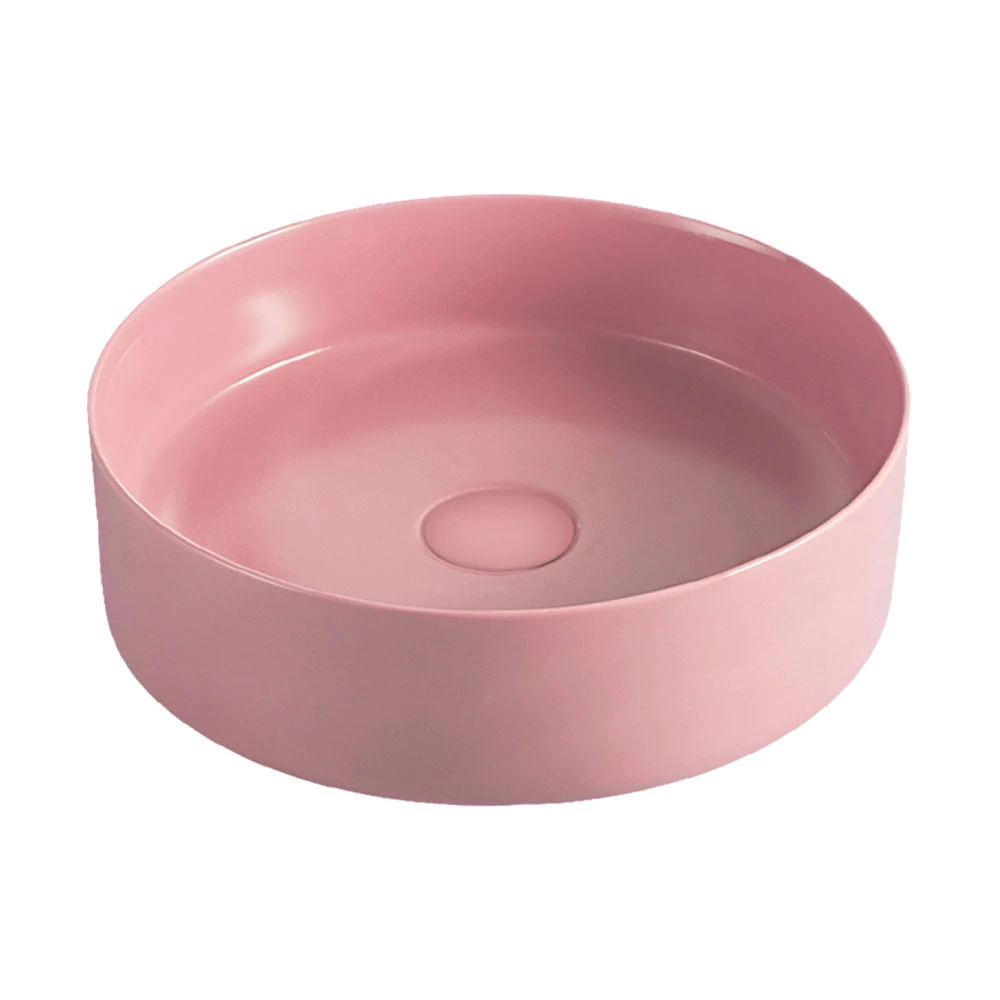 Fienza Reba Above Counter Basin Matte Pink No Tap Hole 360mm X 360mm RB3134P 3 Fienza Reba Above Counter Basin Matte Pink No Tap Hole 360mm X 360mm RB3134P