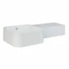 Fienza RAK Petit Square Wall Hung Basin Right Edge No Tap Hole 47700AWHA -Bathroom Supplies Sales 2024 BA9636