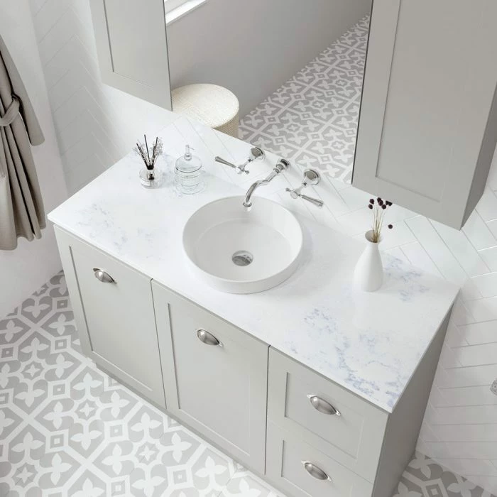 Fienza Bianco Marble Stone Top Full Slab 750mm X 465mm X 20mm Vanity Cabinet Top 504-102 7 Fienza Bianco Marble Stone Top Full Slab 750mm X 465mm X 20mm Vanity Cabinet Top 504-102 - Image 5