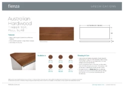 Fienza Australian Hardwood Top Full Slab 750mm X 465mm X 40mm Vanity Cabinet Top 700-101 12 Fienza Australian Hardwood Top Full Slab 750mm X 465mm X 40mm Vanity Cabinet Top 700-101 -Bathroom Supplies Sales 2024 BA9679