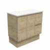 Fienza Bathroom Vanity 900 Cabinet On Kickboard 2 Door Cupboard Edge Scandi Oak 90SKR